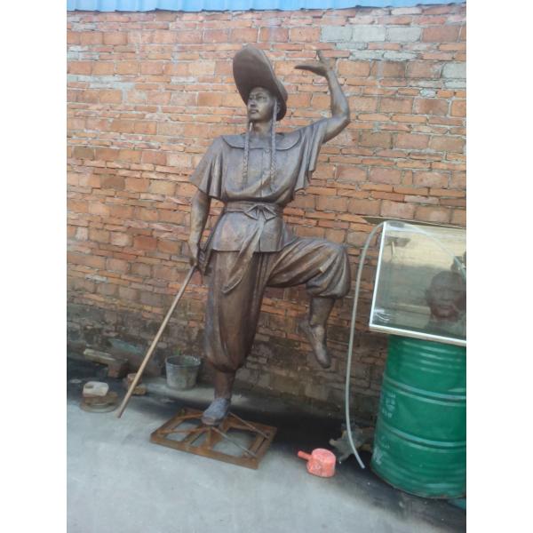 Silver Resin Famous Portrait Sculpture Indoor Hall Life Size Bronze Sculpture