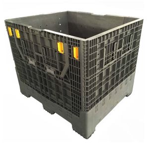 Recyclable foldable collapsible HDPE plastic pallet bin/container