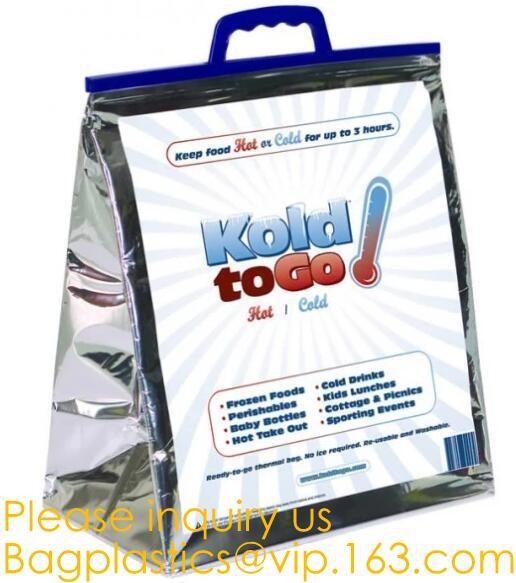 Aluminum Foil Food Use Disposable Cooler Bag Insulated Thermal Bag Organizer Storage Frozen Lunch Bag bagease bagplastic