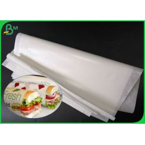 30gsm 35gsm 38gsm Greaseproof Wrapping Paper , Hamburger / Sandwich Wrapping