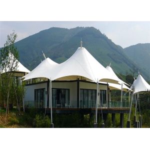 Quality Prefab 2 Bedroom White PVDF Waterproof Fabric House Tents for sale
