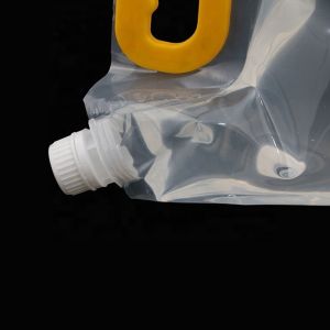 Quality Heat Seal PE Membrane Foldable Clear Spout Beverage Pouch for sale