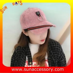 China QF17046 Sun Accessory customized corduroy baseball cap, embroidered logo on the cap on sale