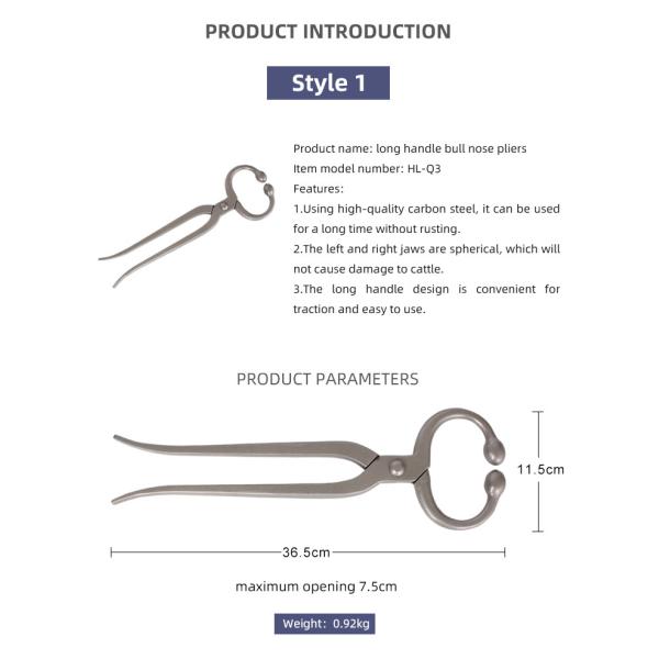Professional 36.5cm Bull Nose Forceps Made Of Carbon Steel For Precise Tissue Handling