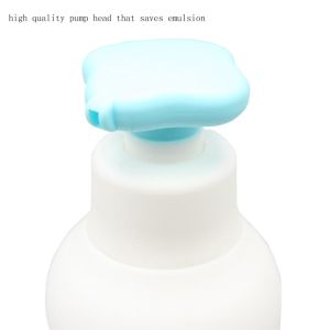 400ml Milky White Cylindrical HDPE Toiletries Baby Shampoo Bottle