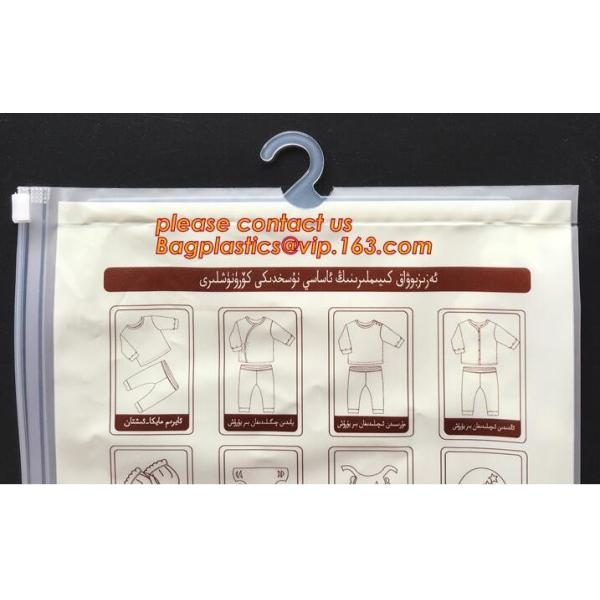 hanger bag with zip lock on the top,Frosted Zip lockk bag EVA PVC hanger bag for clothes, EVA frost drawstring bag, Froste