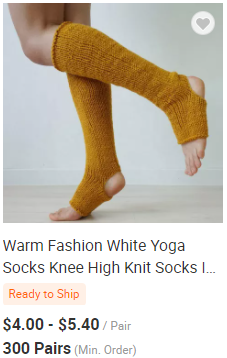 Y-Z Women's White Knee-Length Yoga Pedicure Socks Flip Flop Dancing Toeless Sport Socks Knitted Breathable for Autumn Season