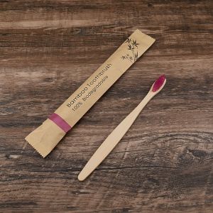 Quality Soft Bamboo Handle Toothbrush Customized Biodegradable Disposable Toothbrush for sale