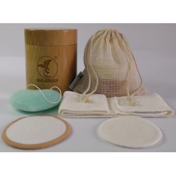 Soft Bamboo Make Up Remover Pads , Reusablefacial Cleansing Cloths Rounds Customized Size Available