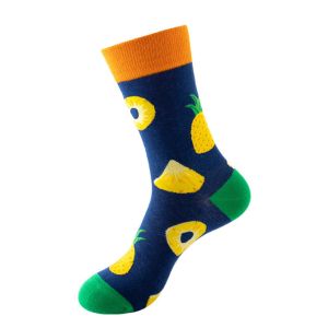FRUIT PATTERN CREW MEN'S PURE COTTON SOCKS