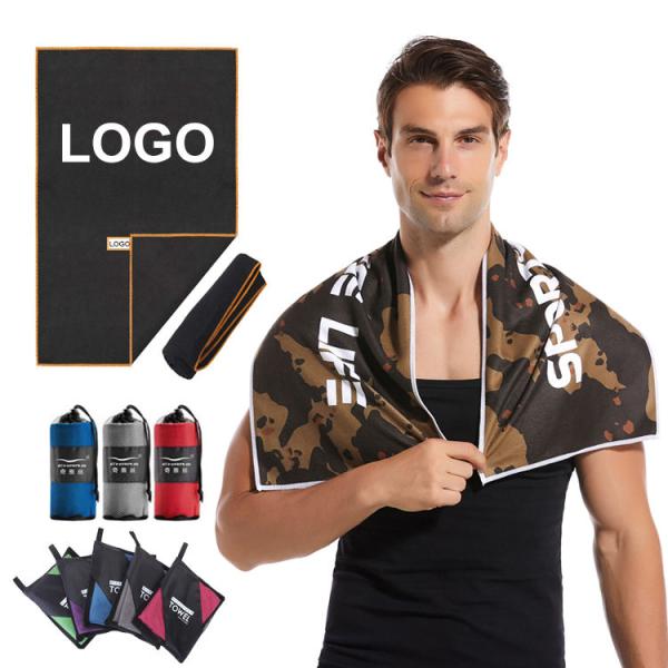 Sports Microfiber Gym Towel Custom Printed Towel for Sweat Absorption and Fitness