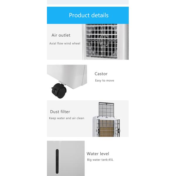 4500m3/H Airflow Anion Air Cooler , Cool Blast Portable Evaporative Air Cooler