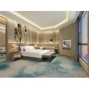 China OEM ODM Welcome Hotel Style Bedroom Furniture Guest Room Bed on sale