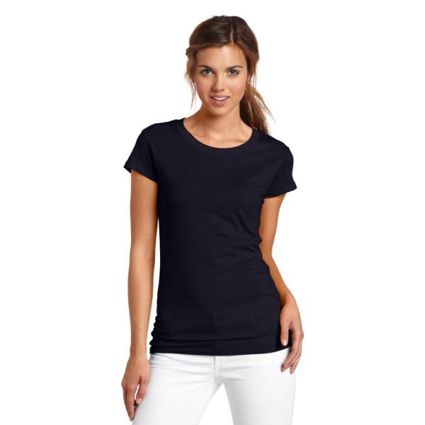 Wholesale Cheap Plain Tee Custom Logo 180G Cotton Woman T-shirt in bulk