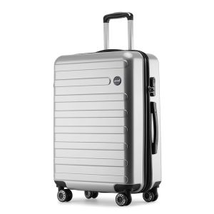 Quality ABS Hardside Fashion Silver Travel Luggage Sets for sale