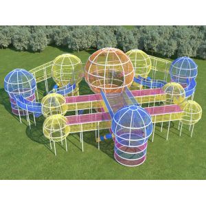 Childrens Jumping Trampoline Commercial Outdoor Planet House Trampoline