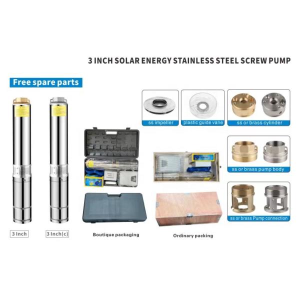 MPPT Controller Solar Water Pump System With Stainless Steel DC Brushless Motor