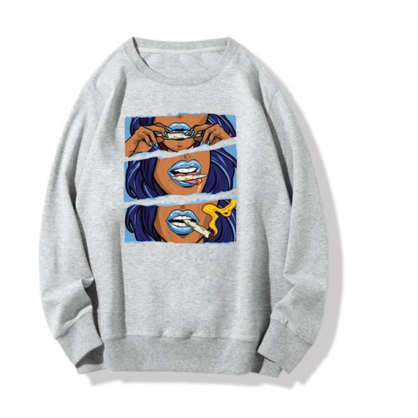 O Neck Women Crop Hoddies Blank Oversized Sweatshirts