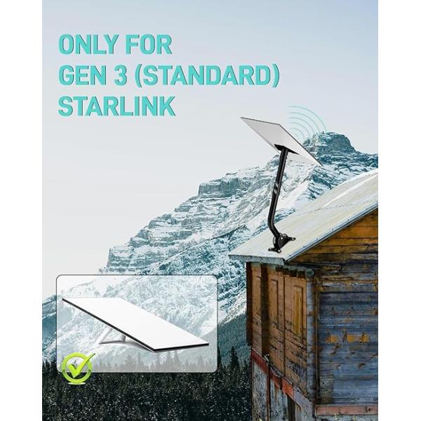 Professional Starlink Mounting Kit For Solar Panels Adjustable Tilt Angle Wall Mount Bracket For Starlink Gen 3/V3