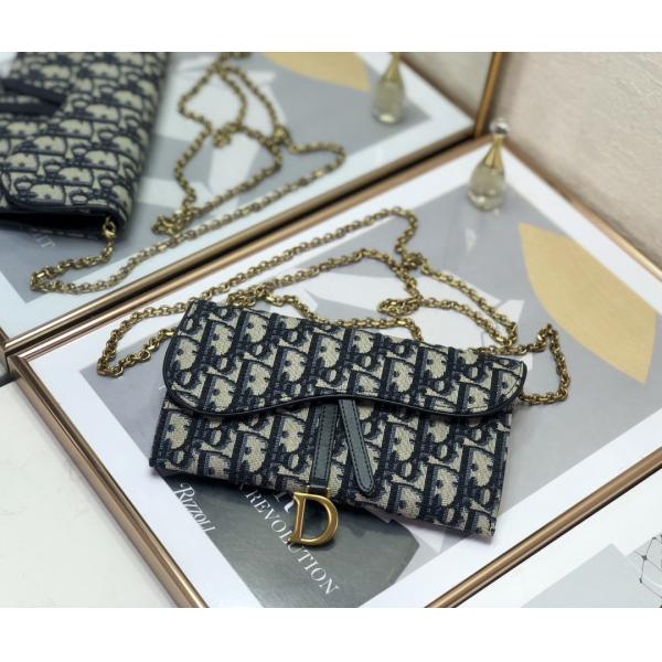 OEM Branded Saddle Long Dior Oblique Jacquard Pouch Wallet