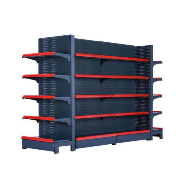 5 Layers Galvanized Storage Rack 2 Sided Shelf For Retail Store