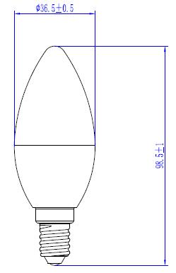 LED Candle C37 4.5w SCR Dimming Plastic Cover Aluminum House Used Office Indoor Bulb Energy Saving Lamp Wide Range Dim