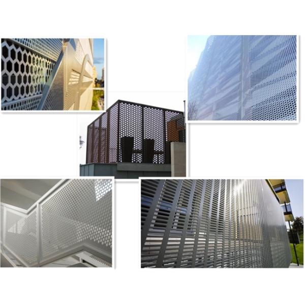 Round Hole Perforated Metal Mesh Sheets 2.5mm Hole Size Protective Barrier