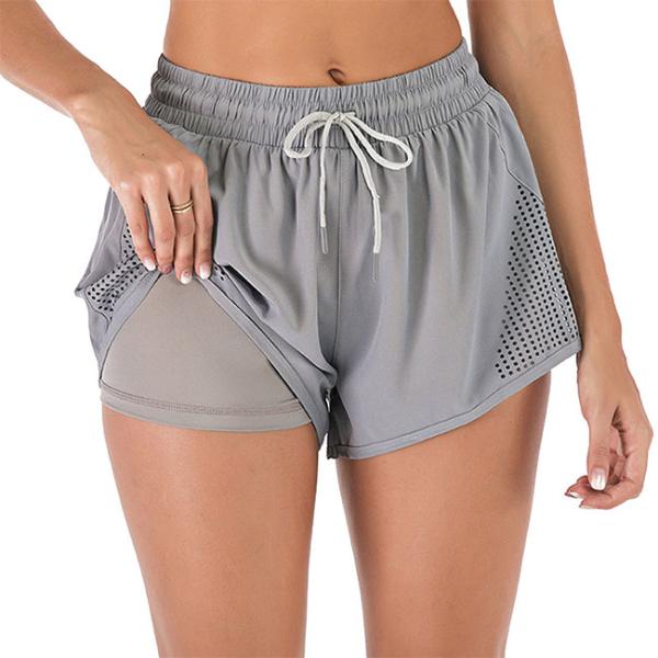 Quick Dry XS-4XL Pink Running Athletic Shorts With Zipper Pockets