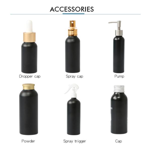 100ml Mist Spray Aluminum Cosmetic Bottles Custom Printing