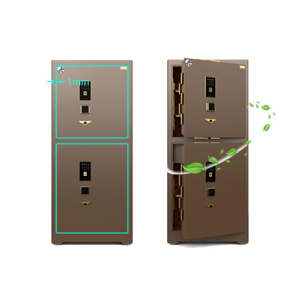 10mm Solid Steel Door Panel Commercial Safe Box Alarm Fingerprint+Password+Key Unlock