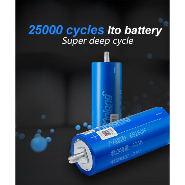 2.3V Yinlong LTO Cells Lithium Titanate Battery 40ah 25000 Times Cycle Life