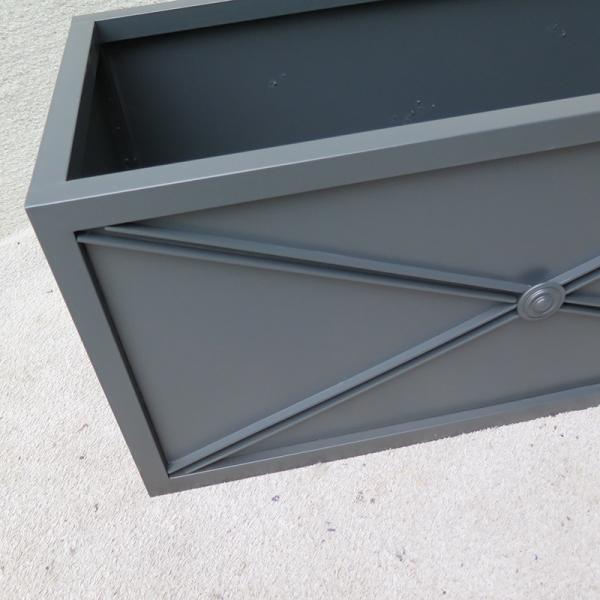 Factory Outlet Customized Planter Pot Commercial Street Flower Box Garden Furniture Rectangular Steel Flower Pot