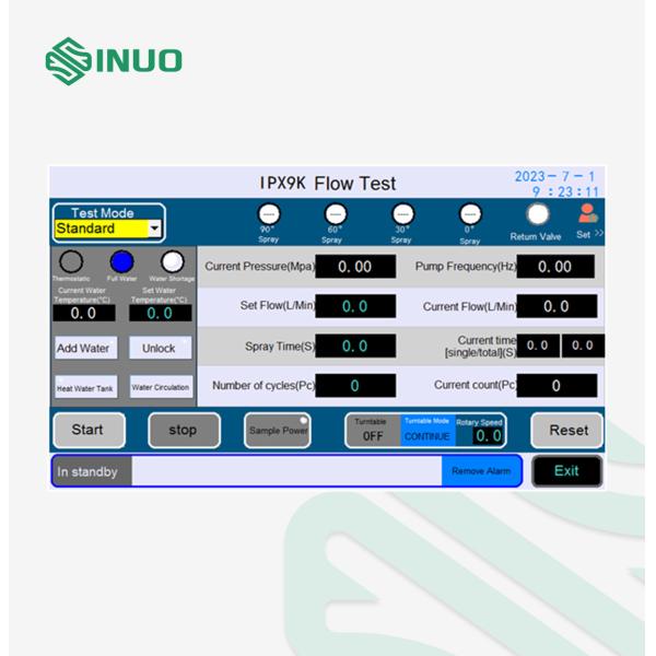IEC 60529 IPX9K Road Vehicles Waterproof Grade Testing Equipment 80±5 ℃