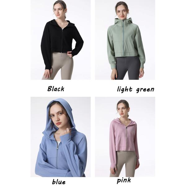 Light Running Zipper Long Sleeve Sports Jackets Ladies Workout Sweater 2XL