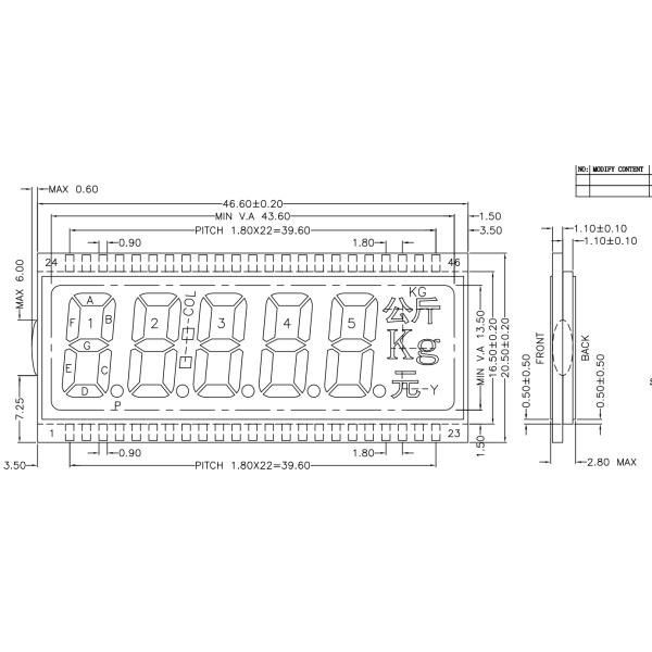 STN Positive Display Dot Matrix LCD Module For -20℃~70℃ Operating Temp.