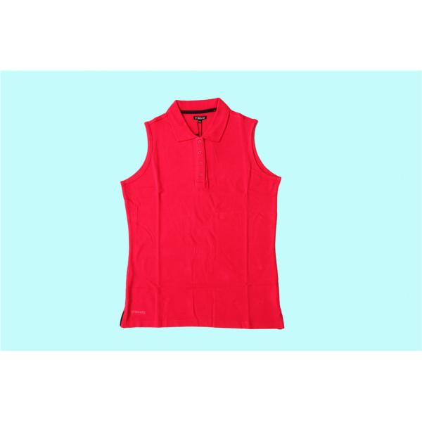 Sleeveless 5 Colors 95% Cotton 5% Spandex Ladies Polo Shirts