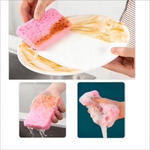 Eco-Friendly Cellulose Sponge Scourer for Kitchen Cleaning