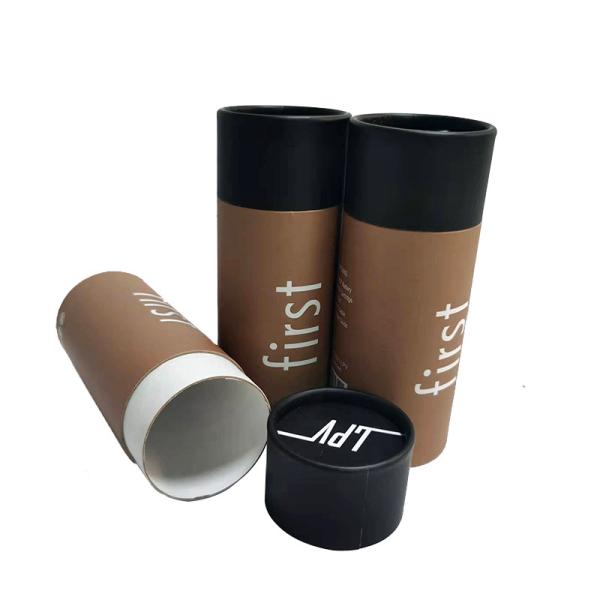 Buy Eco Friendly Cylindrical Paper Lip Balm Tube Containers With Lids at wholesale prices