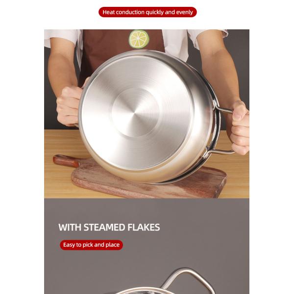 Kitchen Hot Fashion Silver Cooking Pots Sets Soup Pot Set Stainless Steel Cookware Sets With Glass Lid