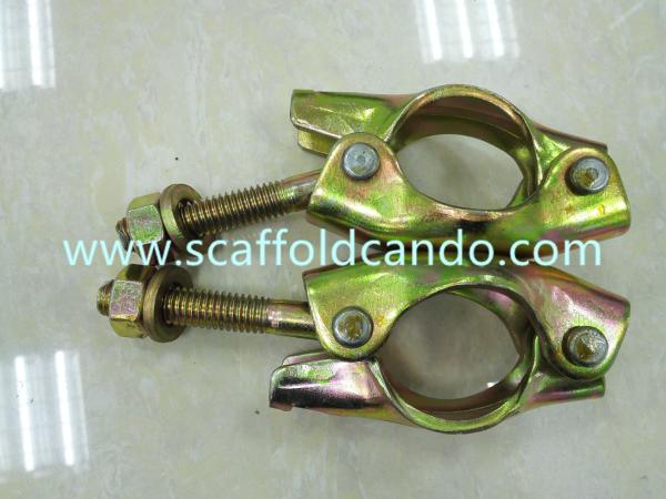 Buy High load-bearing strength pressed galvanized scaffold swivel coupler rotation clamp for OD48mm pipe in scaffoldings at wholesale prices