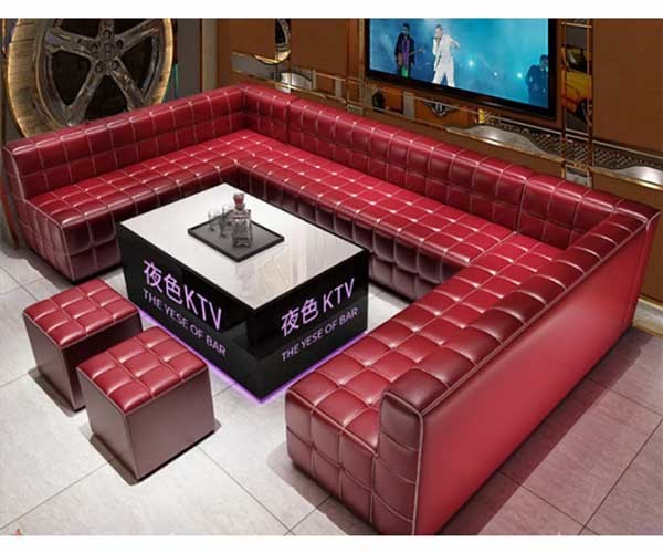 Night Club Long Bench Pu Leather Vip Strip Booth Seating KTV Bar Furniture