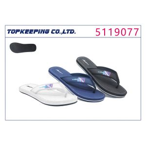 Quality Fashion Mens Rubber Bottom Slippers EVA Simple Beach Flip Flop for sale