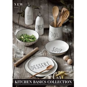 Healthy Black Speckled 21cm Porcelain Dessert Platter Plates