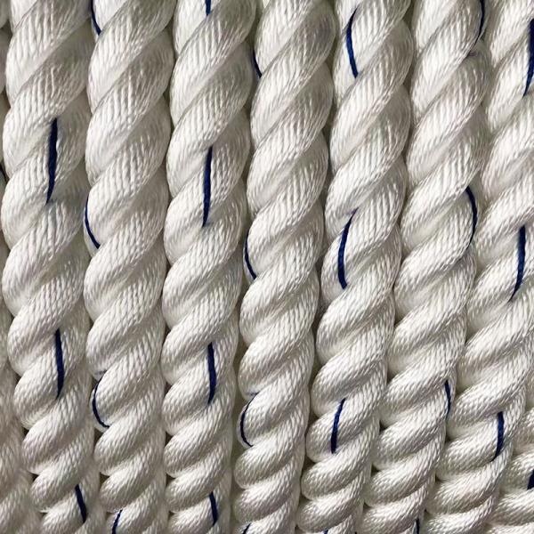 3 Strand Polyproplene / Polyester / Nylon Twisted Marine Mooring Rope