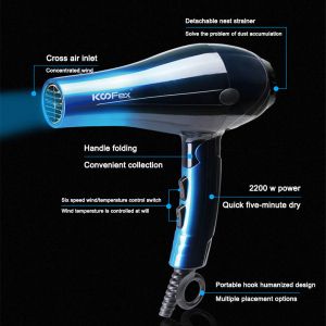 Professional Salon Foldable Hair Dryer Practical 50Hz Anti Static