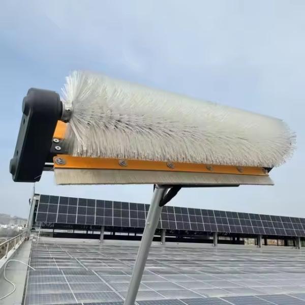 Solar Pv Panel Cleaning Robot Rotary Brush Machine Equipment