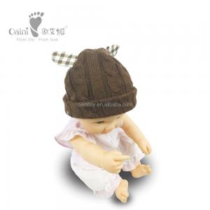 China ODM OEM Cheap Wholesale Custom Kids Beanie 0-1 Years Old Brown Deer Hats Baby Cute Autumn Winter Hats on sale