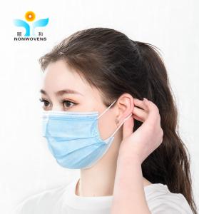 Quality YIHE 3 Ply 14.5*9.5cm Blue White Disposable Face Mask , Nursing Surgical Flat Face Mask  For Kids for sale