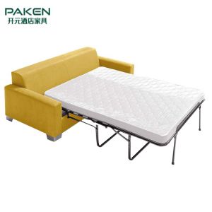 Quality Commercial Modern Yellow Fabric Hotel Sofa Bed for sale