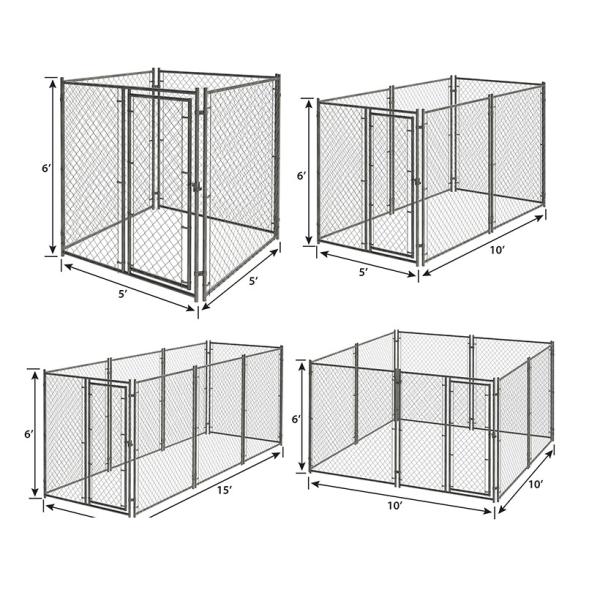 10' Large Animal Dog Cage Kennel Hot Dipped Galvanized Chain Link Kennel